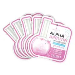 ALPHA ARBUTIN WHITENING AMPOULE FACE MASK - Pack of 5